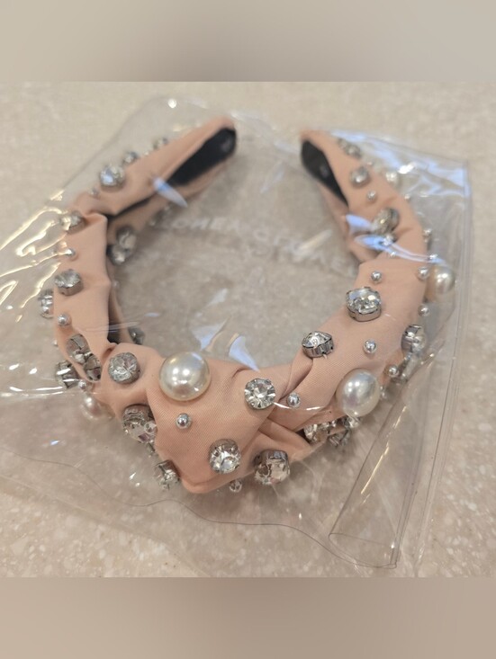 LELE SADOUGHI X Stoney Clover Lane Sparkling Cider Crystal & Pearl Headband SCL main image 7